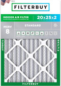 Filterbuy 20x25x2 Air Filter MERV 8 Essential Dust & Allergy Defense, by Filterbuy
