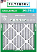 Filterbuy 20x24x2 Air Filter MERV 8 Essential Dust & Allergy Defense, by Filterbuy