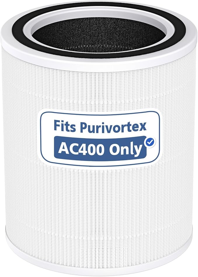 Purivortex AC400 Air Purifiers Multi-Effect HEPA Replacement Filter, 3-in-1 by Purivortex