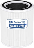 Purivortex AC400 Air Purifiers Multi-Effect HEPA Replacement Filter, 3-in-1 by Purivortex
