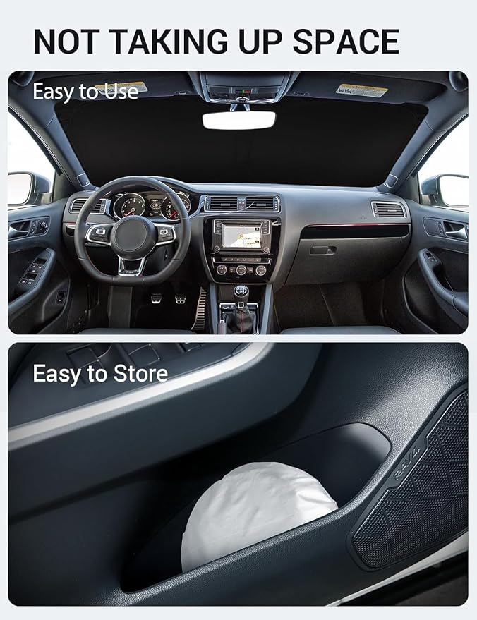 Proadsy 2026 Upgrade Windshield Sun Shade Custom Fit 2011-2018 VW Jetta - Image 9