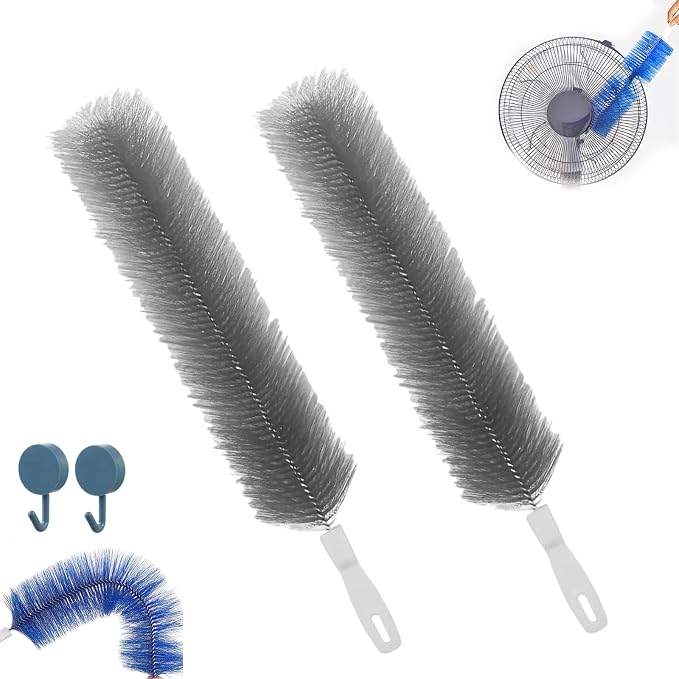 Bendable Microfiber Head Reusable Dust Remover Fan Cleaner Brush by Unknown