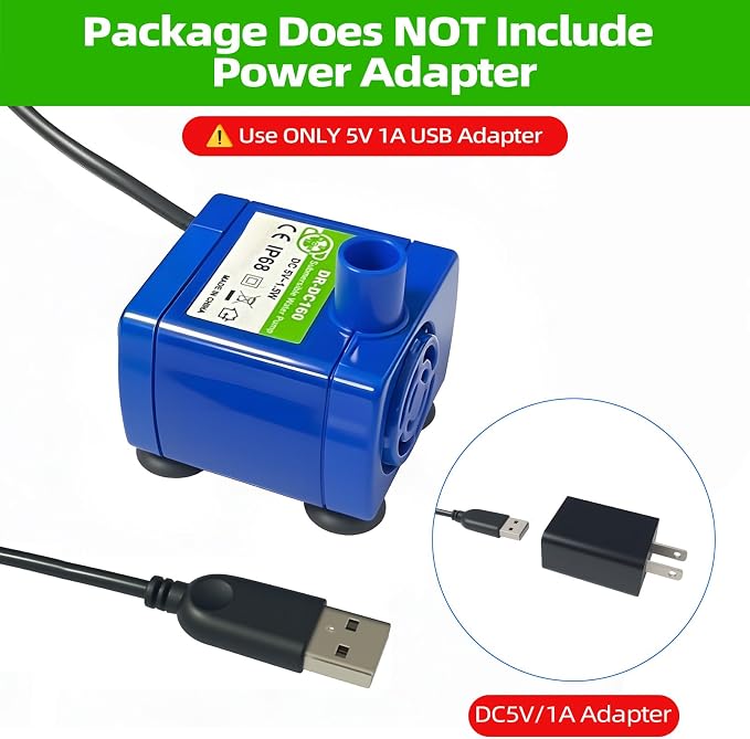 Cat Water Fountain Pump, IP68 DR-DC 160 Submersible Water Pump - Image 4