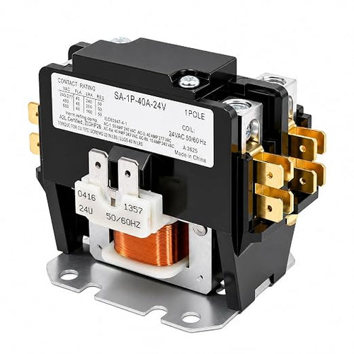 1 Poles 40 Amp 24VAC DP40241 Air Conditioner Contactor Direct Replacement by Unknown
