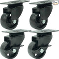 FactorDuty Set of 4 Metal Swivel Plate Caster Wheels by FactorDuty