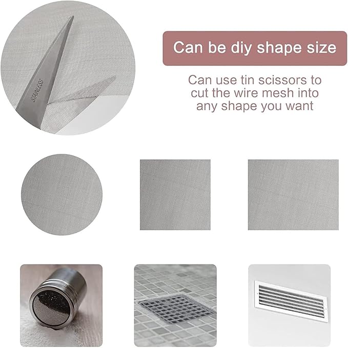 304 Stainless Steel Woven Wire Mesh, Fine Metal Screen, Rust-Resistant Filter - Image 4