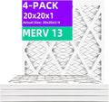 20x20x1 MERV 13 Pleated Air Filter MPR 1900 & FPR 10, Furnace Air Filters by Qingzhug