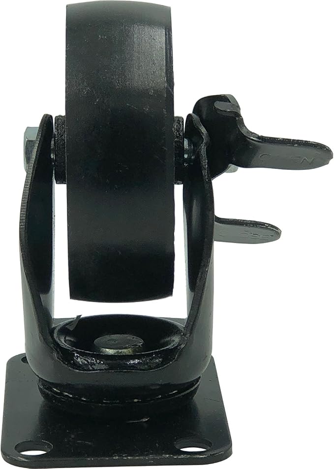FactorDuty Set of 4 Metal Swivel Plate Caster Wheels, 3.5" - Image 3