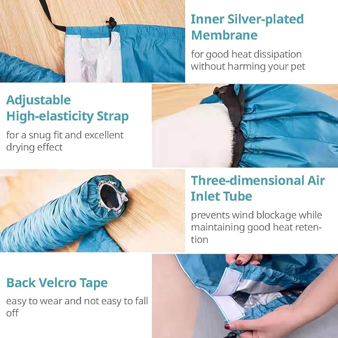 MANON ROSA Dog Drying Bag – Quick Dry Pet Hair Drying Suit - Image 4