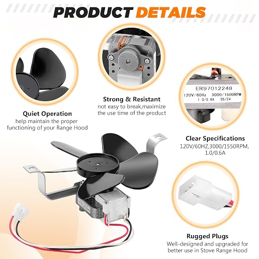 97012248 S97012248 Range Hood Fan Motor by Blutoget -Fit - Image 2