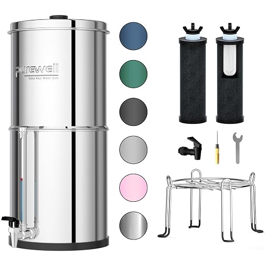 Purewell 3-Stage 0.01μm Ultra-Filtration Gravity Water Filter System, 304 by Purewell