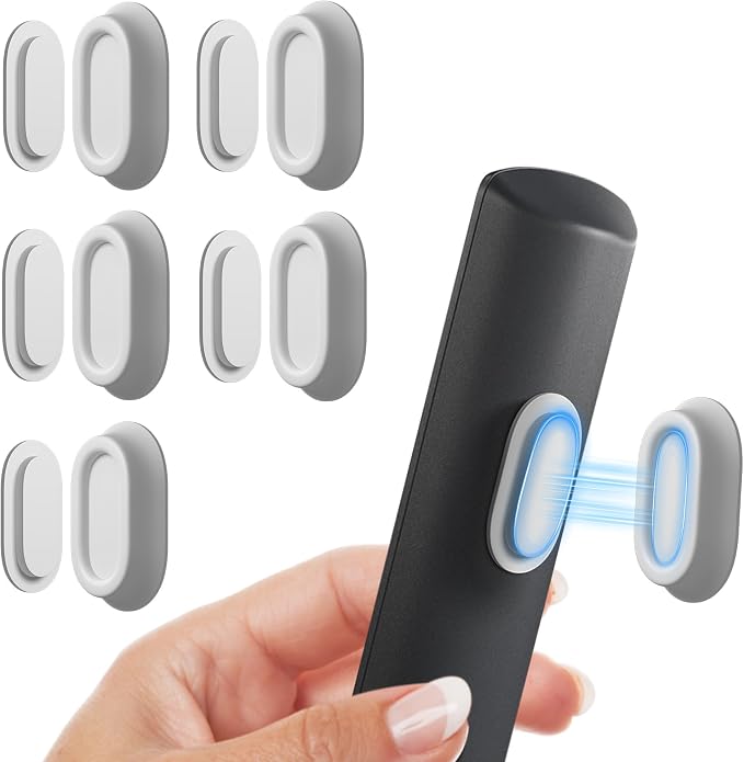 5 Pack Magnetic Remote Control Holder Wall Mount, Upgraded No Drill by ELECTRONICSORGANIZATION