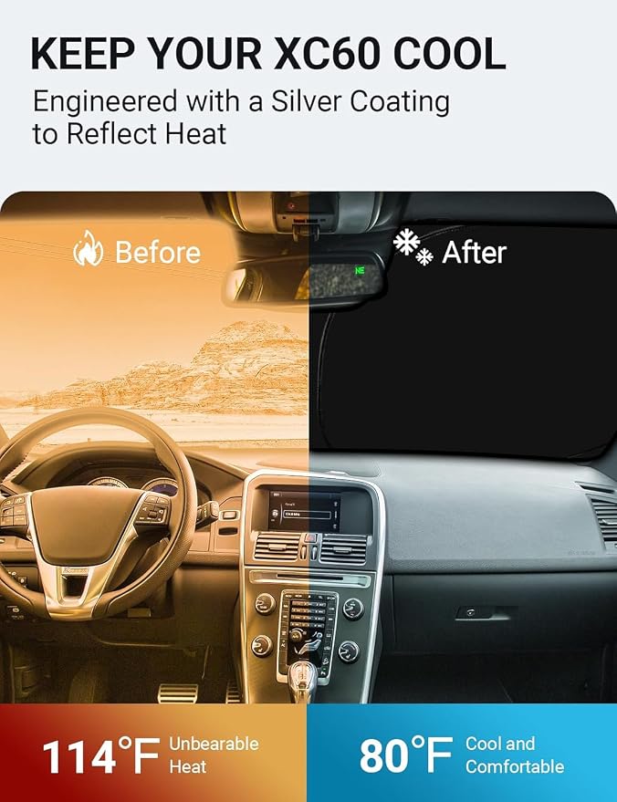 Proadsy 2026 Upgrade Front Windshield Sun Shade Foldable Sunshade Protector Sun - Image 3