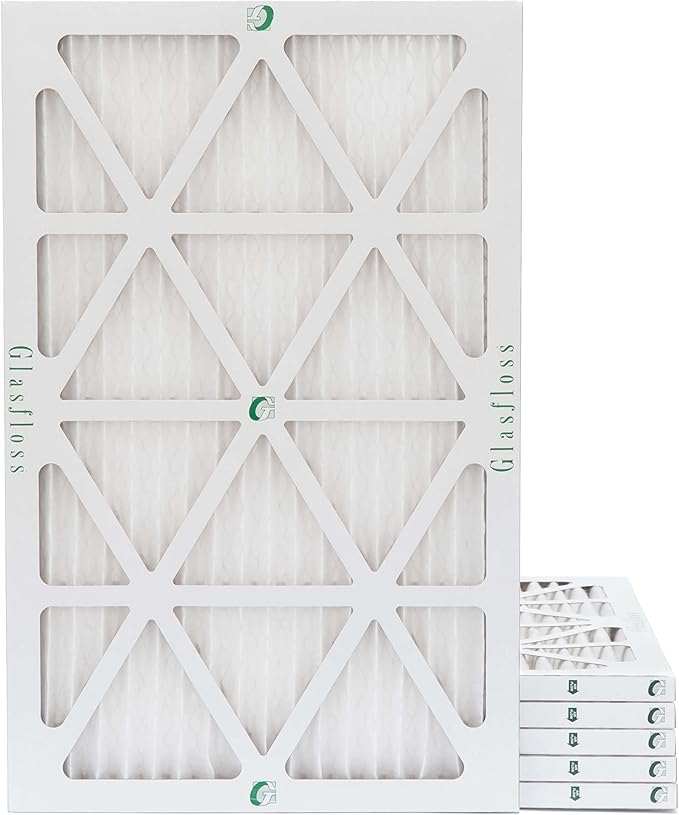 Glasfloss 10x24x1 MERV 10 Pleated Air Filters Box of 6. Actual Size: 9-1/2 x by Glasfloss