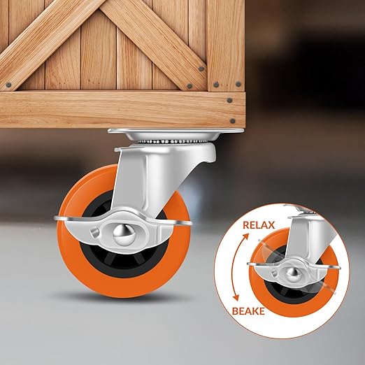 Caster Wheels, 3 Inch Casters Set of 16, Heavy Duty Casters - Image 3