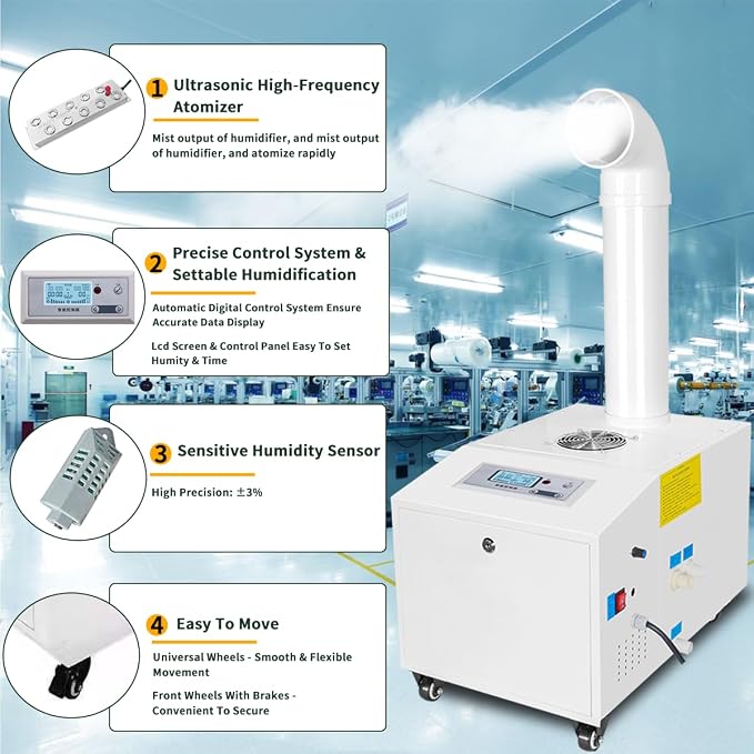 Industrial Humidifier Highest Mist Output Commercial Humidifiers Stainless - Image 2