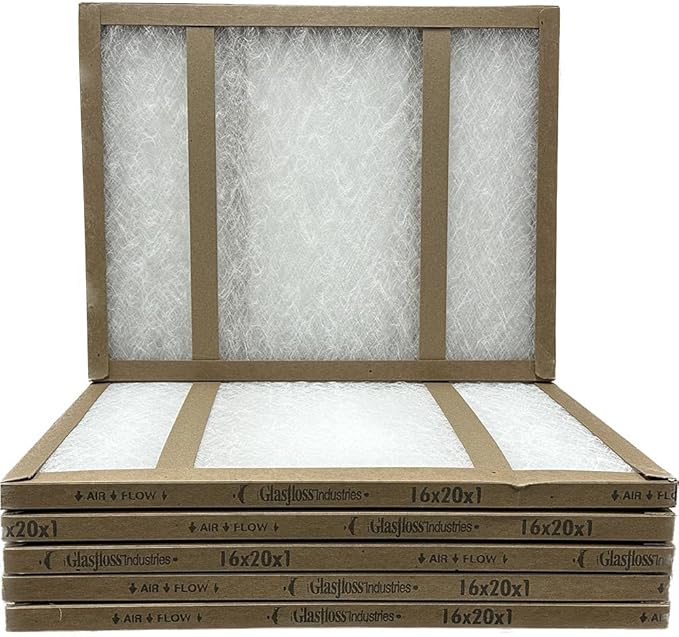 16x20x1 Fiberglass Air Filters, AC & Furnace, Glasfloss | Double-strut design by Glasfloss