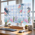 Ocean Jellyfish Seahorse Octopus Indoor TV Cover, Elastic TV Screen Protector by Unknown