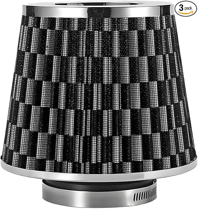 Clamp-On Car Air Intake Filter, 3 In/3.5 In/4 In Three Size High-Flow Washable by Unknown