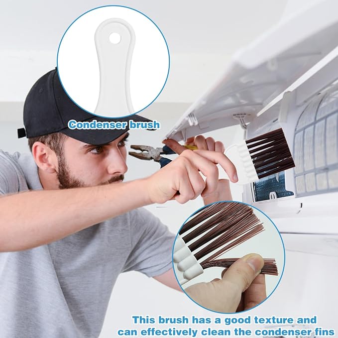 4Pcs Air Conditioner Ac Cleaning Kit, Useful Double-Sided Coil Cleaning Brush - Image 4