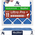 MervKing 16x20x1 Air Filter Actual Size: 15.7" x 19.7" x 0.75" MERV 11 MPR by MervKing