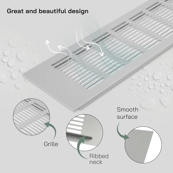 Vent Systems 15.75 x 3.94 Air Supply Ventilation Grille - Image 3