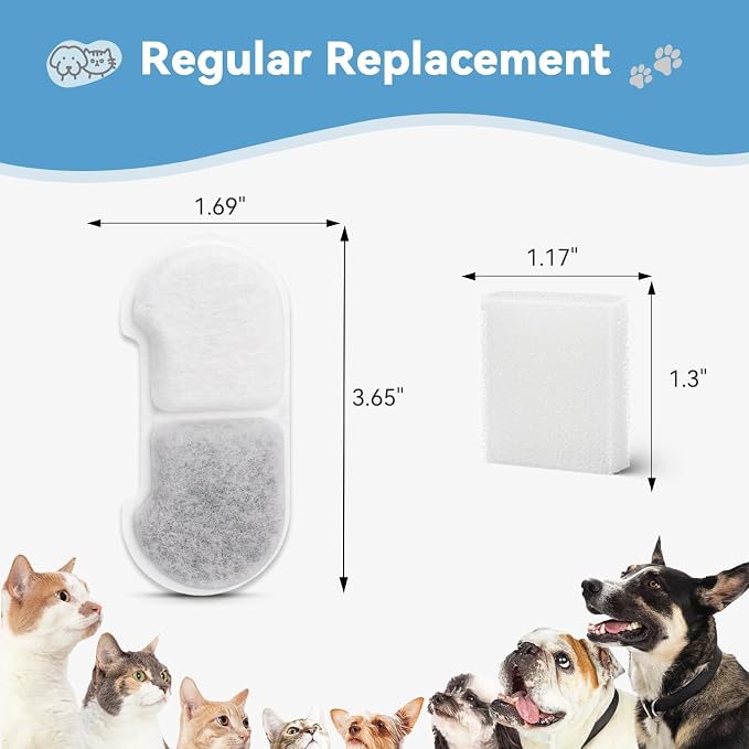 32 Pack Cat Water Filters for SEIRMEP 101oz/3L Stainless Steel Cat Water - Image 6