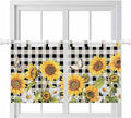 Sunflowers Kitchen Curtains 24 Inch Length, Small Window Curtains Tab Top by Unknown