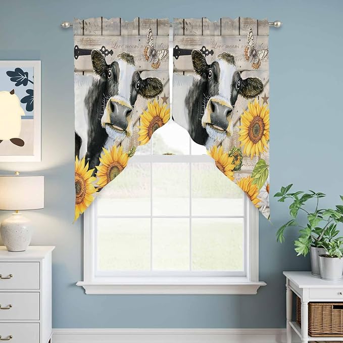 Yellow Sunflowers Swag Valances - Image 6