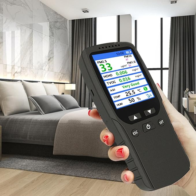Air Quality Monitor PM2.5 PM1.0 PM10 Particle Counter, 2.8 Inch LCD Screen - Image 8