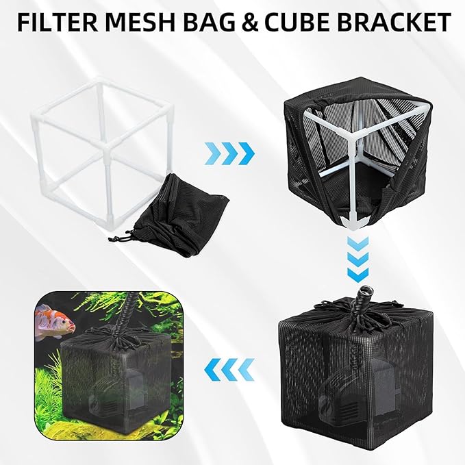 Yosoo Health Gear Pond Anti Clogging Filter Bag 1 Pack 12" Cube, Heavy Duty - Image 4