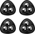 Black Four Piece Self-Adhesive Wheel Set（3Beads）, 360 Degree Rotating Universal by Unknown