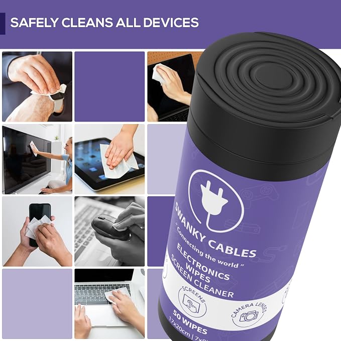 Swanky Cables Screen Cleaner Wipes: Electronic Wipes - Image 3