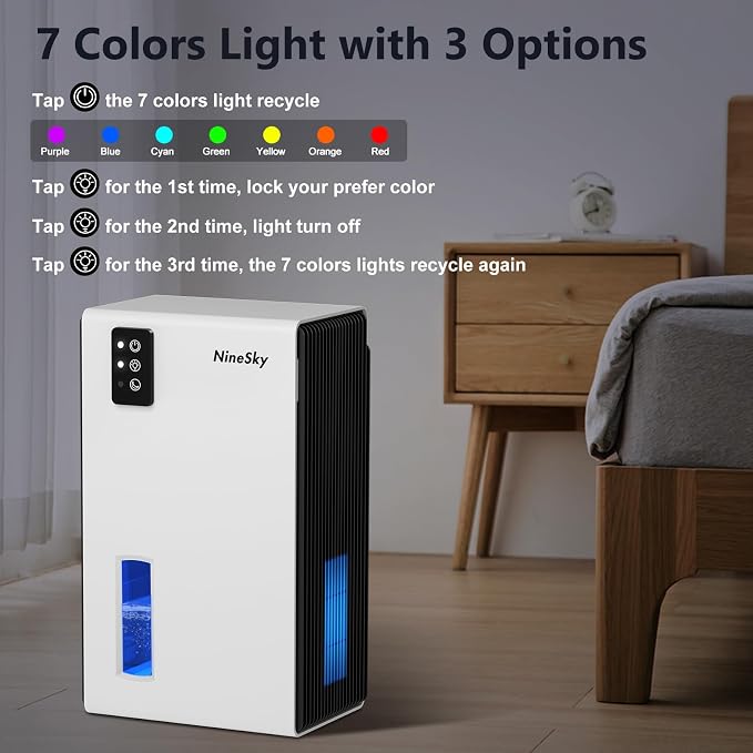 NineSky Dehumidifiers for Home, 1000 Sq.Ft Dehumidifier - Image 4