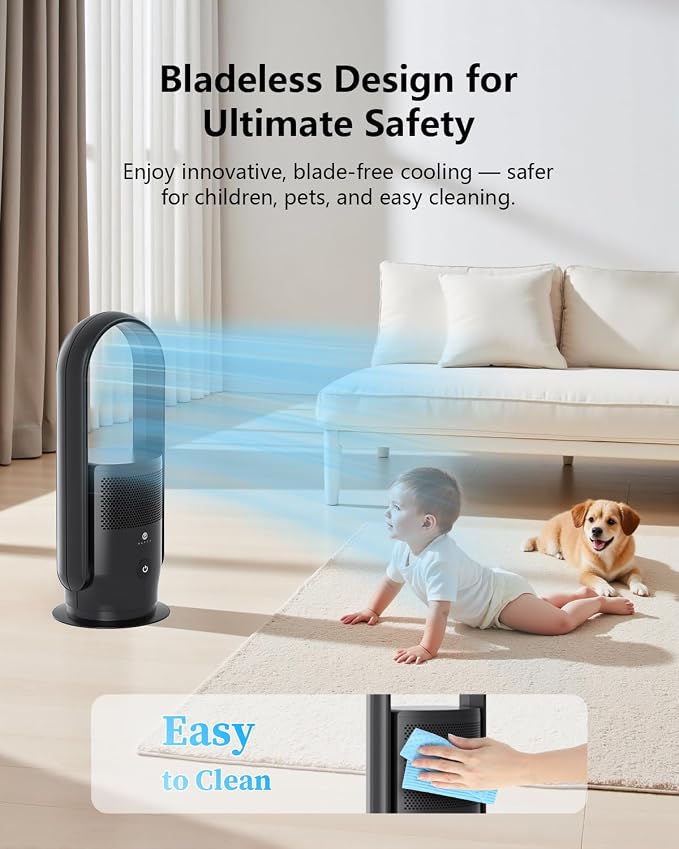 ULTTY Air Purifier Fan with Two Filter, True HEPA Filter 99.97% Smoke Dust - Image 9