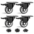 3 Inch Heavy Duty Caster Wheels, Industrial Casters Set of 4 Load 1200lbs by ANDUTEES