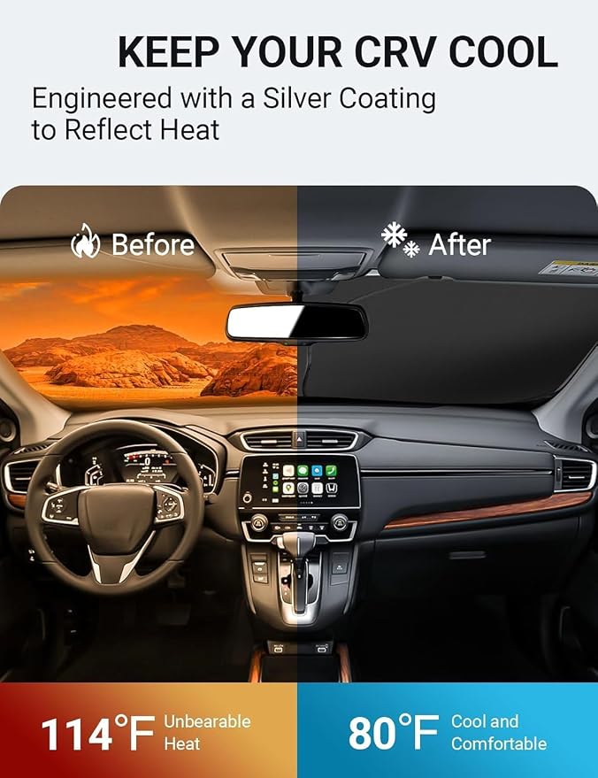 Proadsy 2026 Upgrade Front Windshield Sun Shade Foldable Sunshade Protector - Image 3