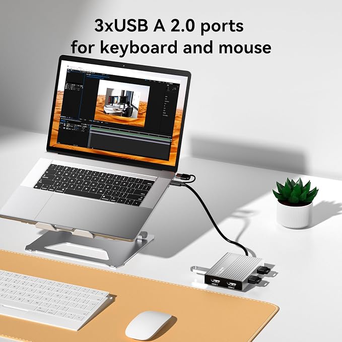 ACASIS USB C to Dual HDMI DisplayLink Adapter, 2 HDMI & 3 USB-A Ports, 100W PD - Image 7