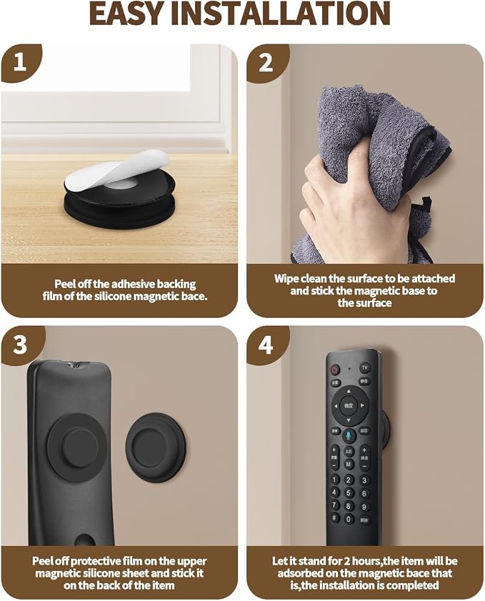 6 Pack Magnetic Remote Control Holder – Upgraded Silicone Magnetic Wall Mount - Image 6