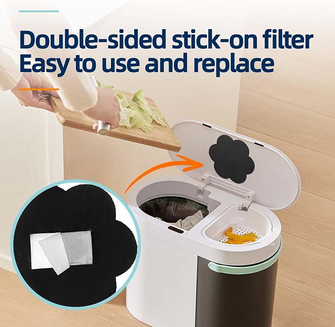 Stick-on Compost Bin Odor Filter: Activated Charcoal Deodorizer Sheets - Image 5