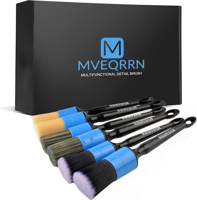6pcs Car Detailing Brush Set-2pcs Boars Hair Car Detailing Brushes, Leather by MVEQRRNcardetailbrushset