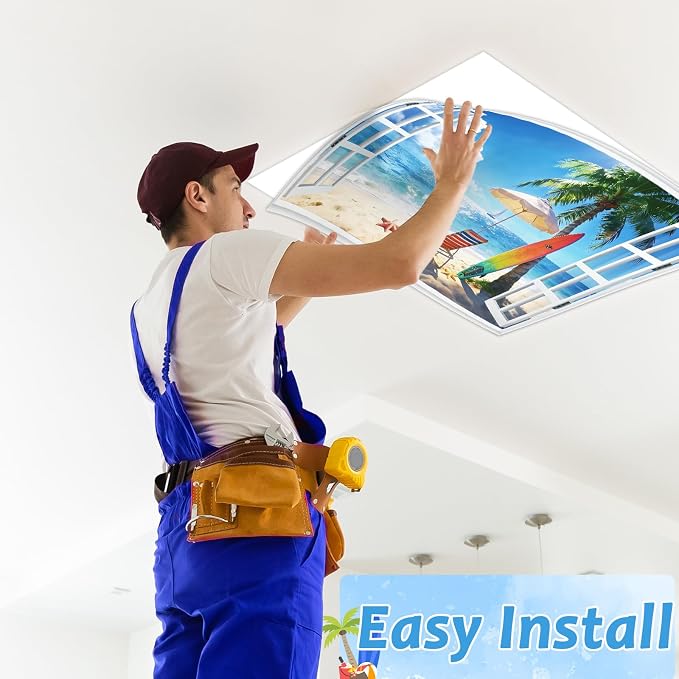 8 Pcs Summer Beach Fluorescent Light Covers - Image 6