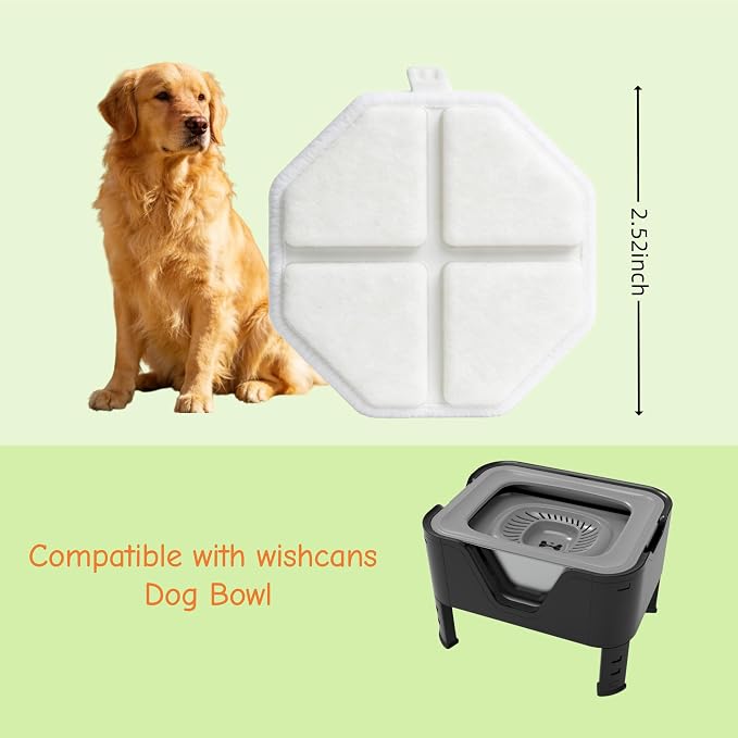 Dog Water Bowl Filter Replacement, 10 Pack Activated Carbon Filter Refills - Image 2