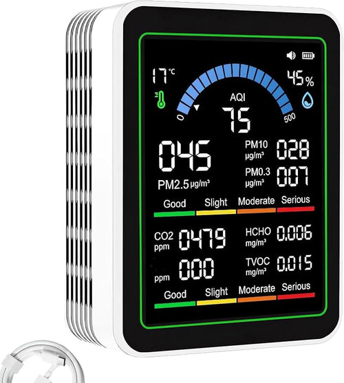 10 in 1 Indoor Air Quality Monitor, Air Tester, Portable Smartair Quality Tester by Unknown