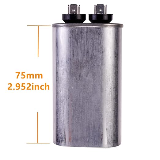 7.5 uF MFD ±6% 370/440 VAC CBB65 Oval Run Start Capacitor - Image 3