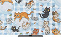 Cartoon Lovely Pets Fish Bubbles Indoor TV Cover, Elastic TV Screen Protector by Unknown