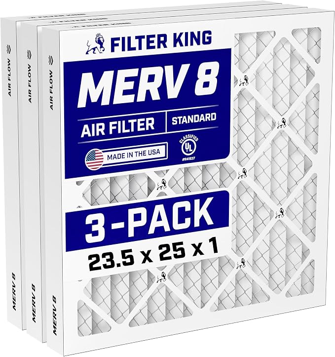 Filter King 23.5x25x1 Air Filter Dust & Allergy Control AC Furnace Filters by FilterKing