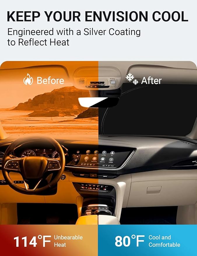 Proadsy Front Windshield Sun Shade Foldable Sunshade Protector Custom Fit 2026 - Image 2