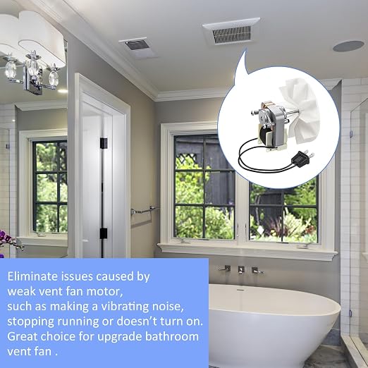 2 Pieces Universal Bathroom Vent Exhaust Fan Motor, 50CFM 120V Replacement - Image 6