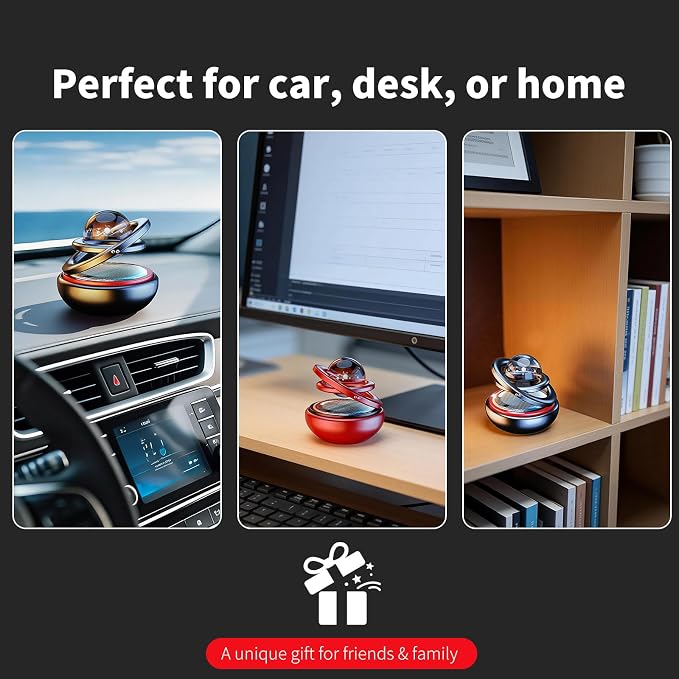 Kwak’s Solar-Powered Rotating Car Aromatherapy Auto-Spinning Ornament - Image 8
